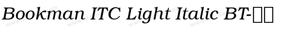 Bookman ITC Light Italic BT字体转换